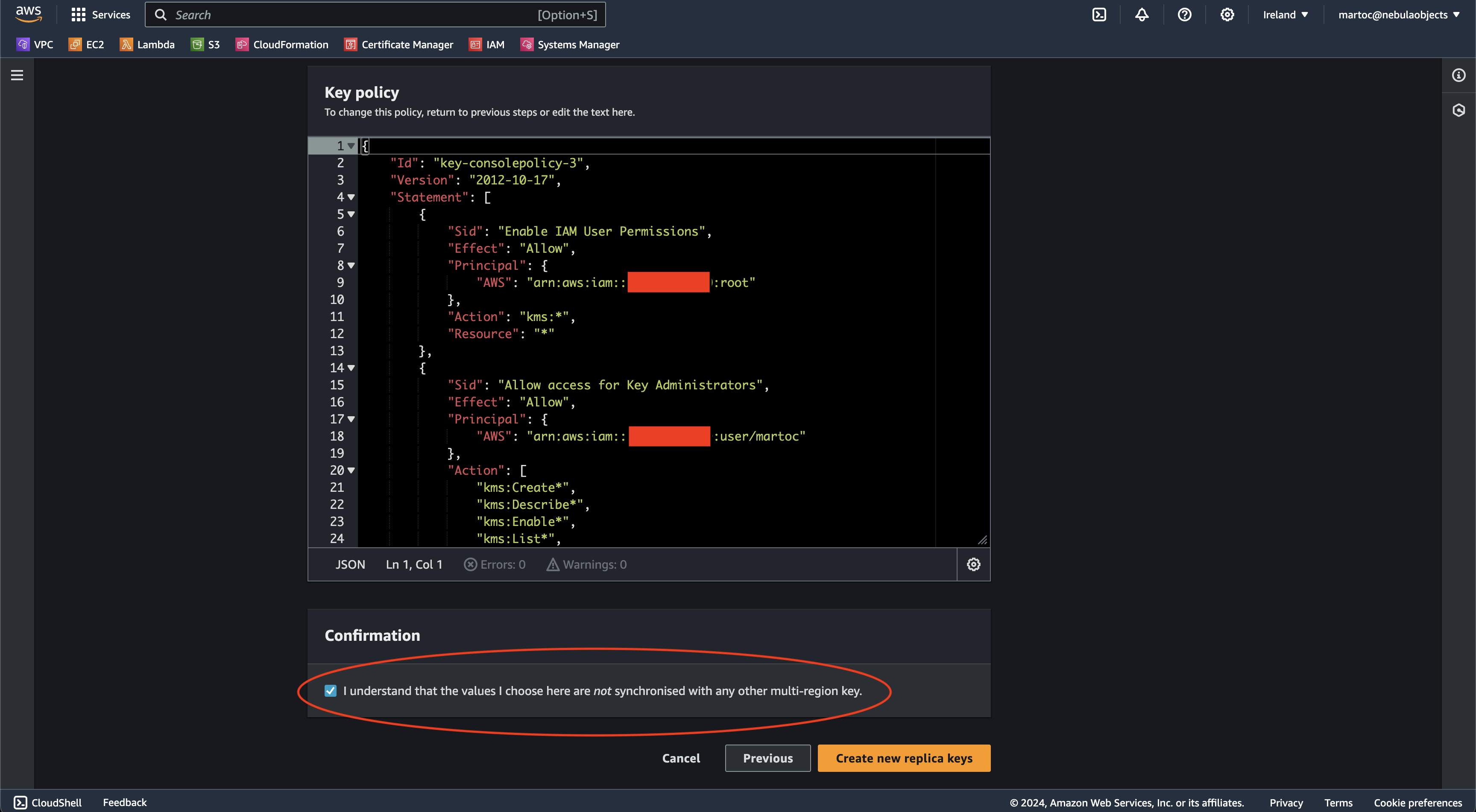 KMS Key Replication